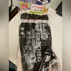 Freetress Synthetic Braiding Hair 4X BRAID 301 TRUE LENGTH 36”. Finish length 18